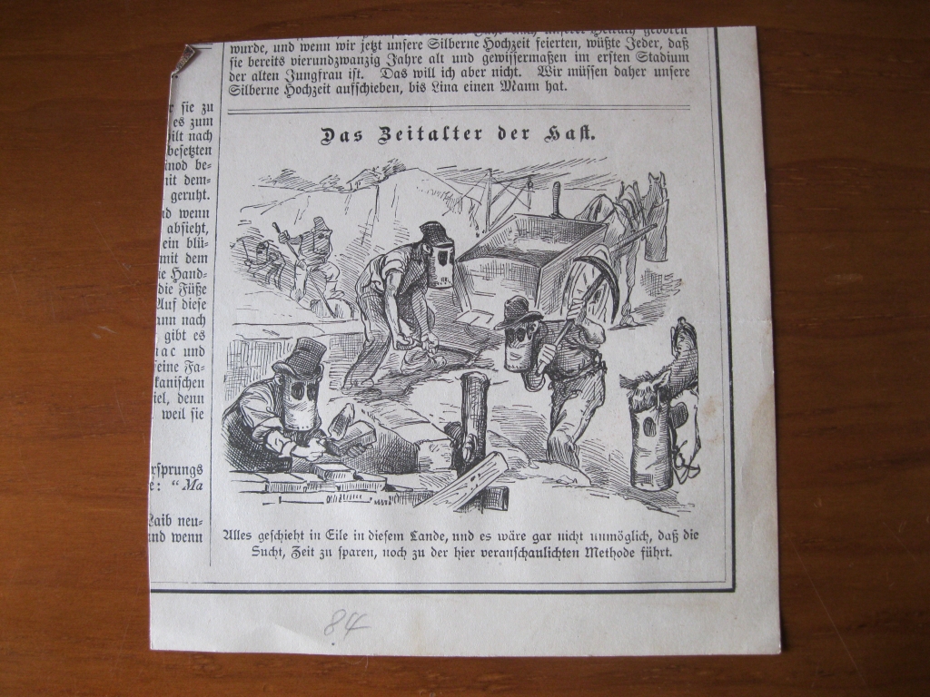 Dibujo satírico aleman, circa 1870 Anónimo